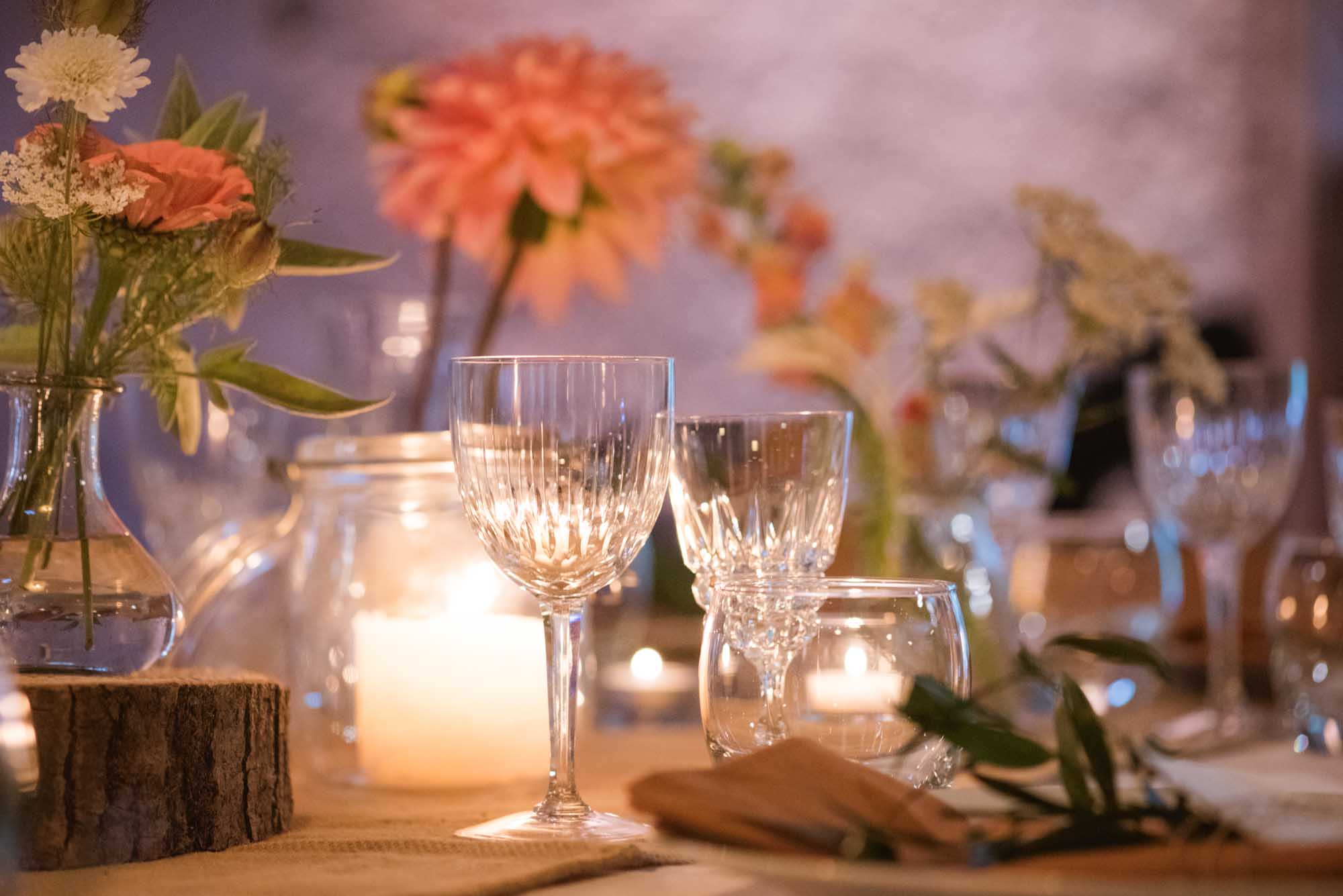 décoration de table vintage et champêtre